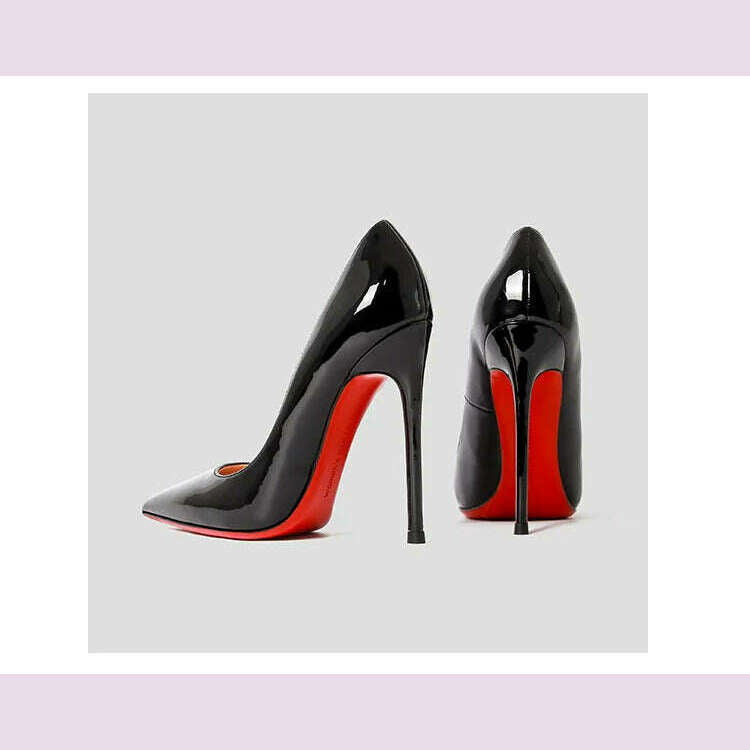 Shoes Woman 2024 Trend Luxury Shoes For Women Brand Pumps Red Shiny Bottom Pointed Toe High Heels Party Elegant Ladies Shoe 2025