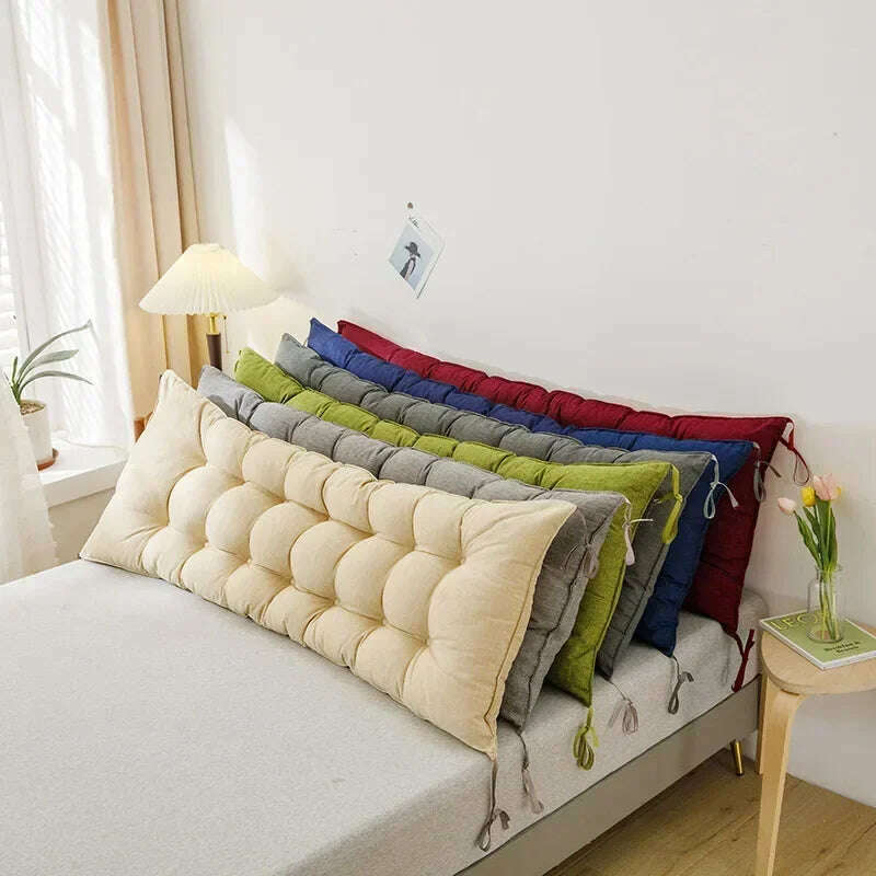 Sofa Long Cushion Headboard Reading Pillows Bedside Thicken Cushion Large Backrest Lumbar Pillows Back Support Tatami Pillow