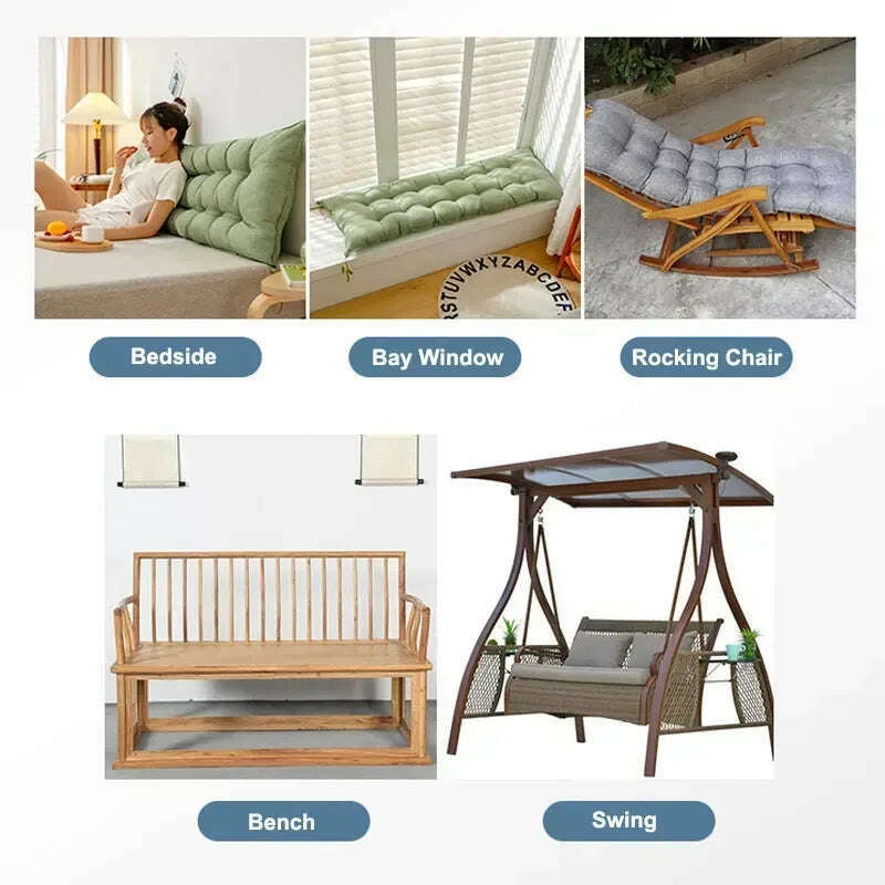 Sofa Long Cushion Headboard Reading Pillows Bedside Thicken Cushion Large Backrest Lumbar Pillows Back Support Tatami Pillow