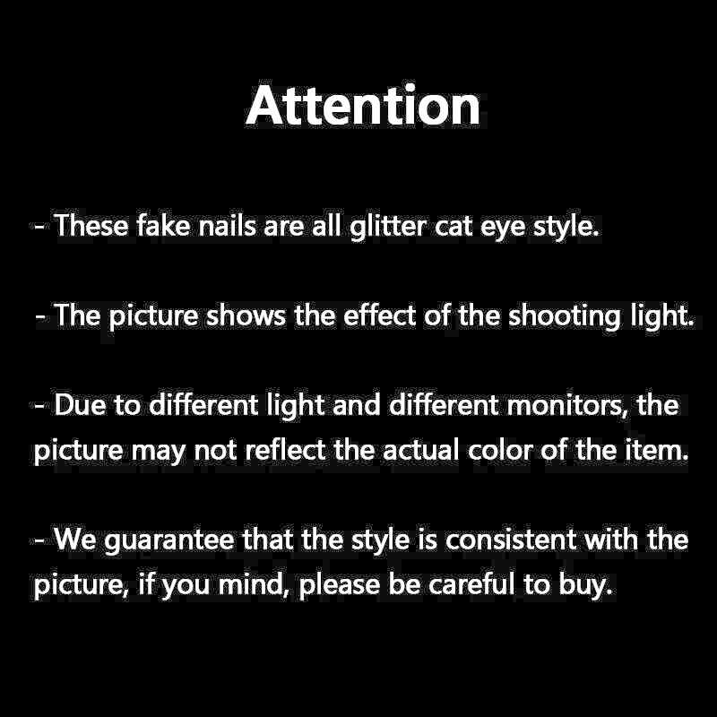 Sparkling Red Cat Eye Solid Color Fake Nail Halloween Fashion Detachable Finished False Nails Press on Nails with Glue Wholesale