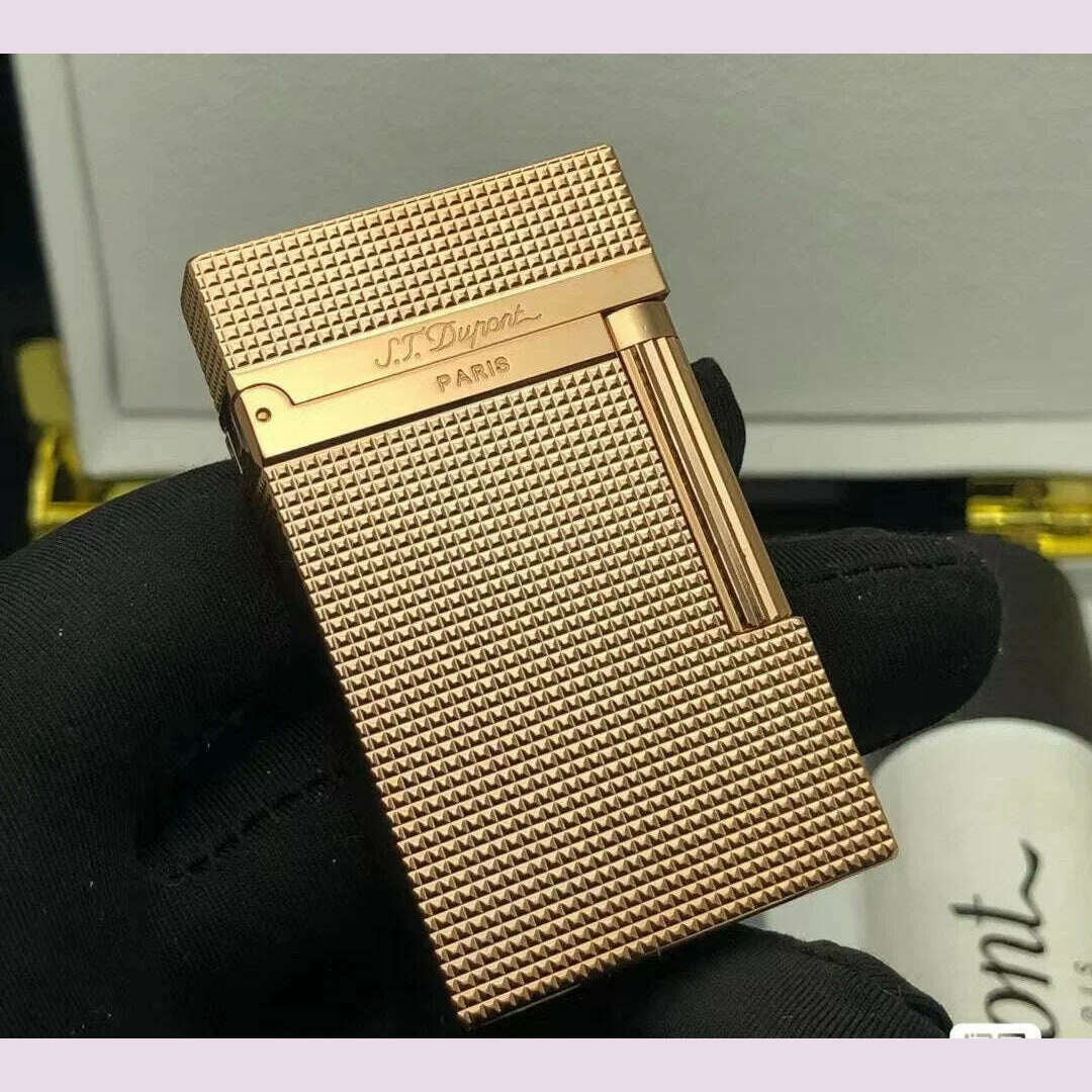 S.T. Dupont lighter, classic Paris nail style, crisp sound lighter, top manufacturer quality, gift for men
