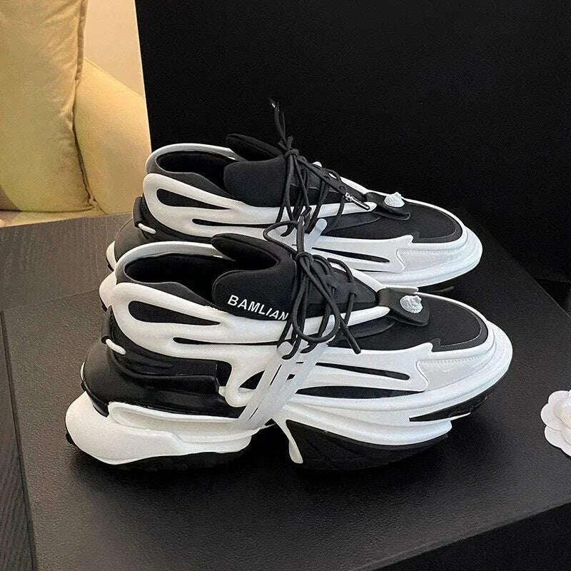 Summer Women's Shoes White Shoes On Platform Ladies Woman Vulcanize Casual Breathable Sneaker Black Chunky Sneakers Spring