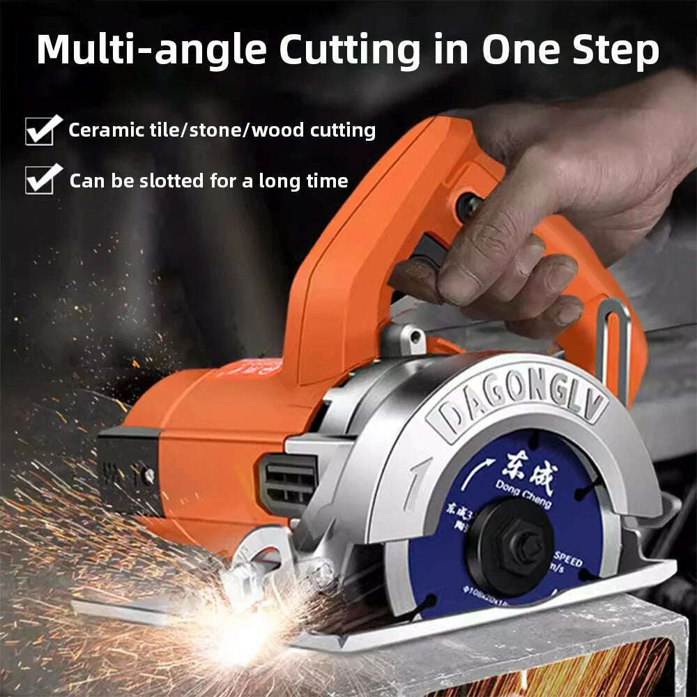 Tile Cutting Machine Household Multifunctional Electric Saw Portable Grooving Machine Power Tools for Tile Metal Stone