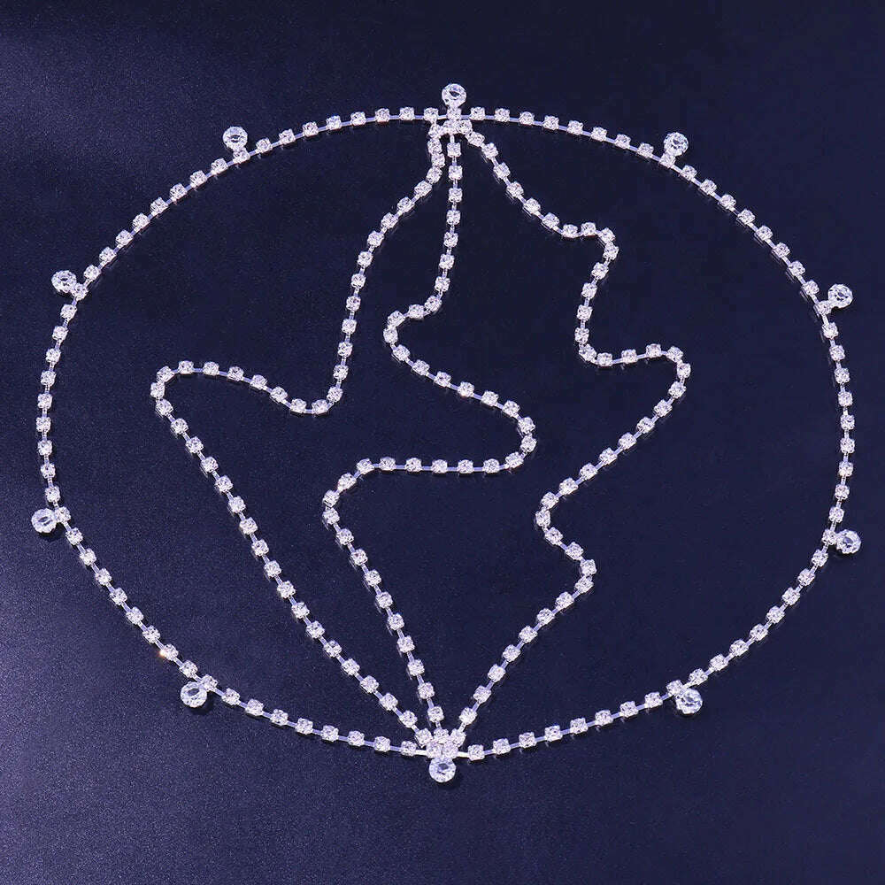 tonefans Fashion New Pendant Hair Chain Wedding for Women Girl Head Accessories 1920s Bridesmaid Y2k Crystal Free Shipping Party