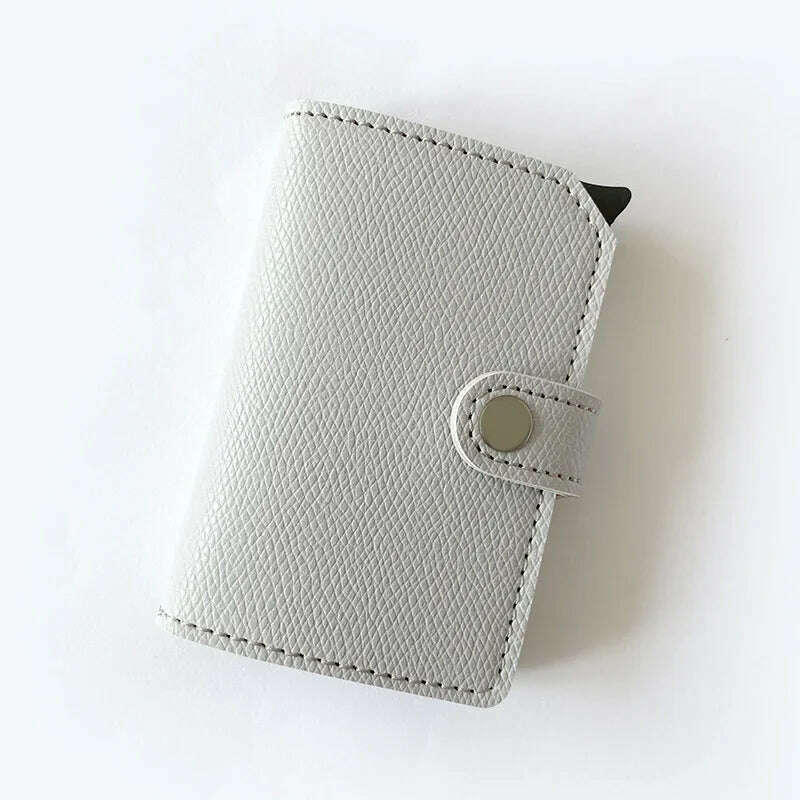 Top Quality Wallets Men Money Bag Automatic Pop-up Metal Aluminum Shell Money Minimalist Credit Card Holder RFID Blocking