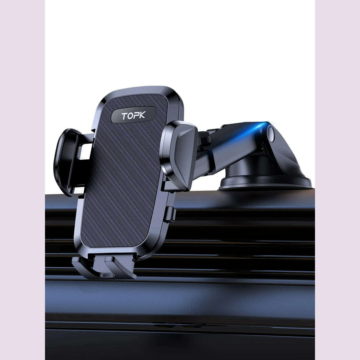 TOPK D36 Car Phone Holder Adjustable Car Phone Mount Cradle Super Stable for Dashboard/Windscreen/Air Vent for Mobile Phones