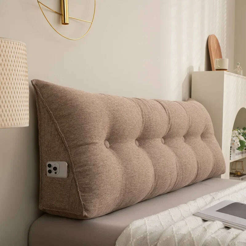 Triangle Cushion Sofa Waist Cushion Tatami Triangle Cushion Waist Pillow Cushions Home Headboard Pillow with Removable Cover