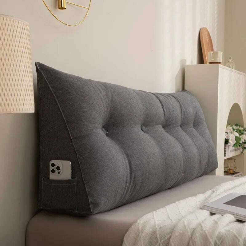 Triangle Cushion Sofa Waist Cushion Tatami Triangle Cushion Waist Pillow Cushions Home Headboard Pillow with Removable Cover