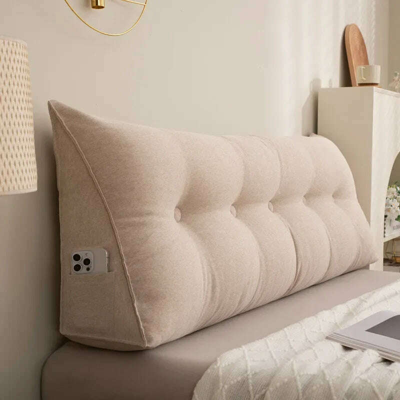 Triangle Cushion Sofa Waist Cushion Tatami Triangle Cushion Waist Pillow Cushions Home Headboard Pillow with Removable Cover