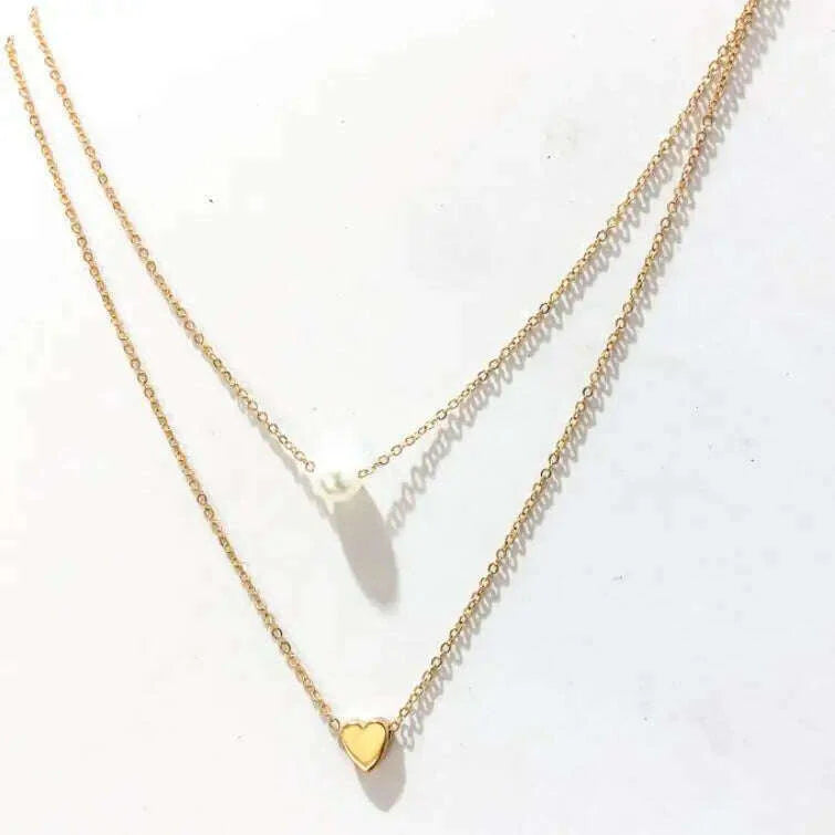 Vintage Tiny Heart Necklace for Women SHORT Chain Heart Pendant Necklace Gift Ethnic Bohemian Choker Necklace Jewelry wholesale