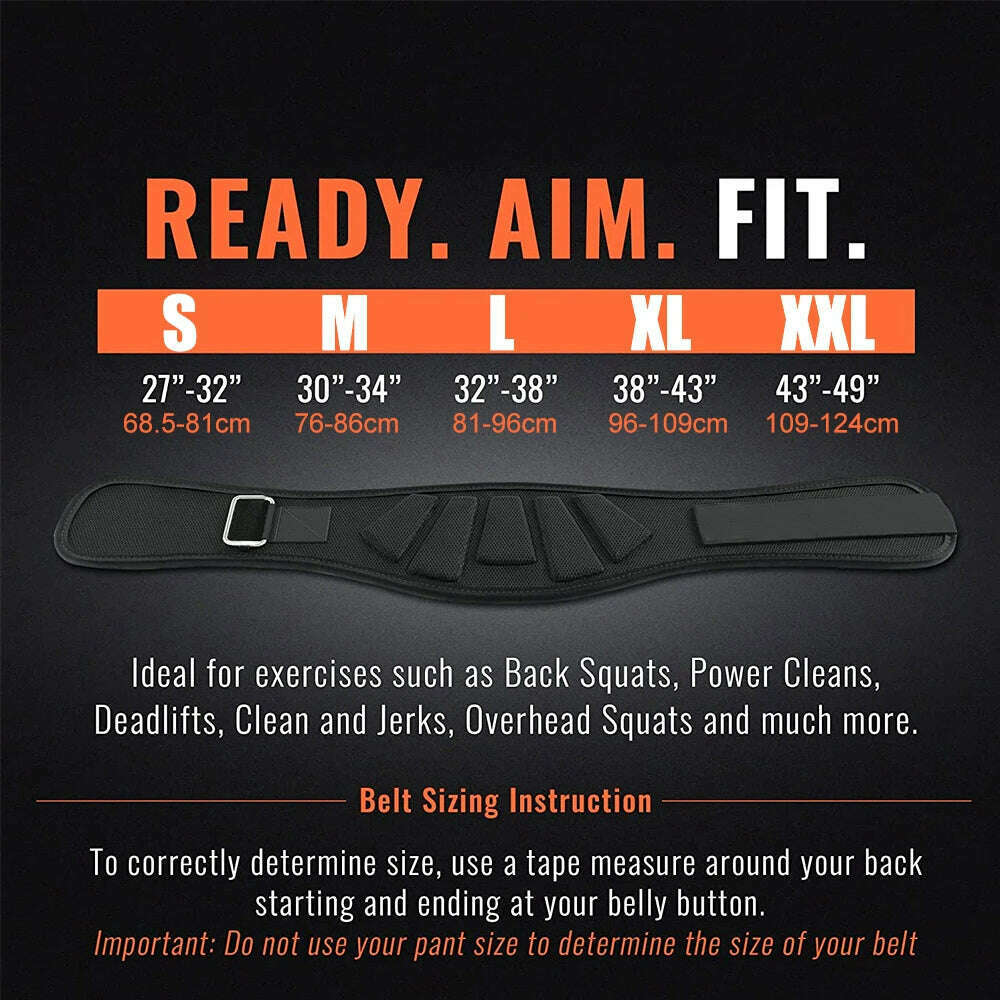 Weight Lifting Belts for Men and Women - Weight Lifting Core & Lower Back Support Workout Waist Belt for Weightlifting, Fitness