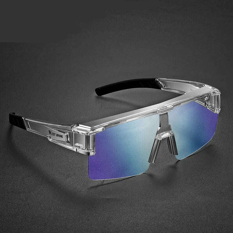 WEST BIKING Photochromic Cycling Glasses Fit Over Myopic Sunglasses UV 400 Polarized Glasses Driving Fishing Eyewear Goggles