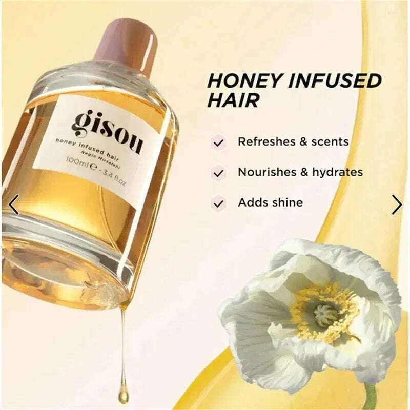 Wild Rose Honey Infused Hair Perfume Travel-Friendly Long-Lasting Fragrance Moisturizing Nourishing Hair Care Essence Oil Duo