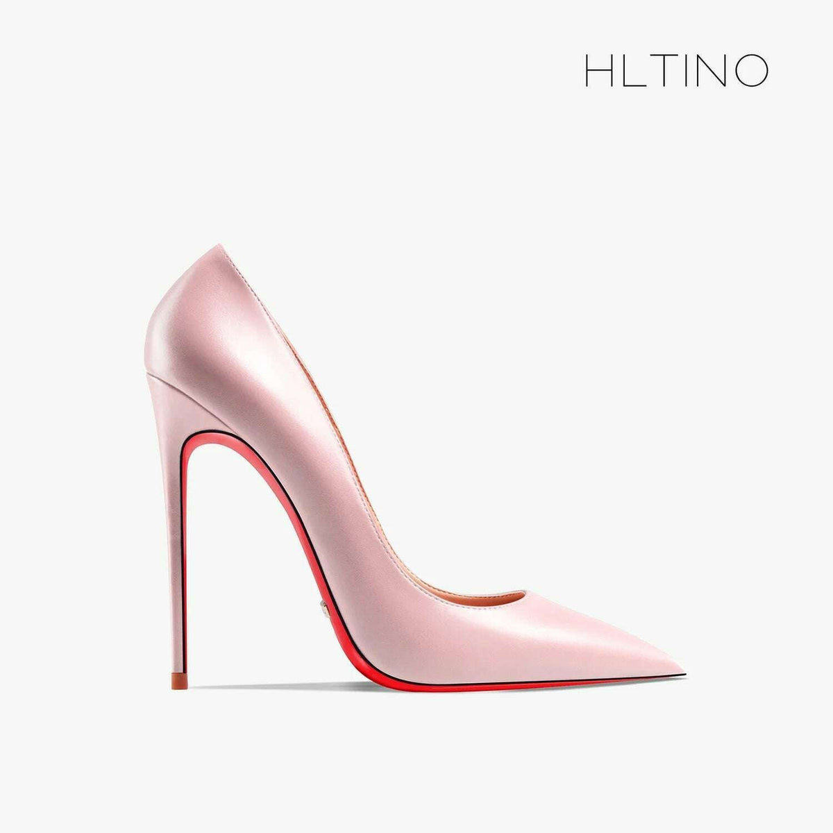 Women heels shoes woman 2024 trend luxury Brand Women's Pumps Leather High Heels Red Bottom Pointed Toe Ladies Party Shoes 12cm
