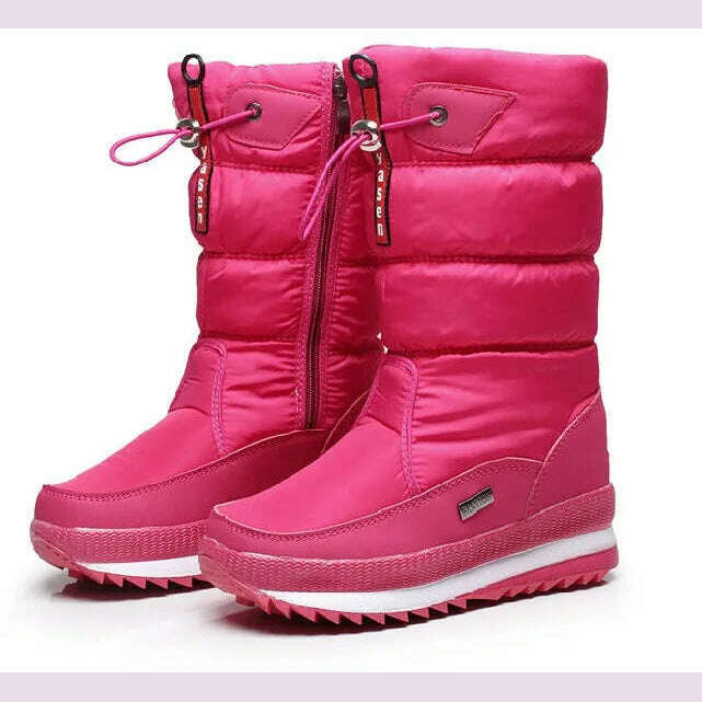 Women Snow Boots Platform Winter Boots Thick Plush Waterproof Non-slip Boots Fashion Women Winter Shoes Warm Fur Botas mujer