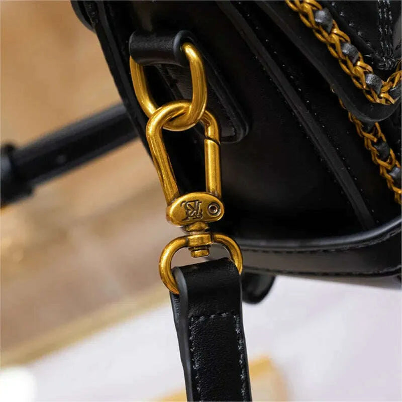 Women's handbag genuine diamond grid handbag women's 2024 new high-end designer crossbody shoulder small square bag