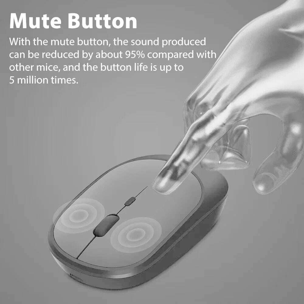 Xiaomi Wireless Mouse Bluetooth-compatible 2.4G Silent Mice Adjustable DPI Ergonomic Design USB Rechargeable Gaming Office Mouse