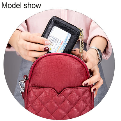 RFID Credit Card Holder, Casual Multi-compartment Wallet, Simple Zip Around Card Case