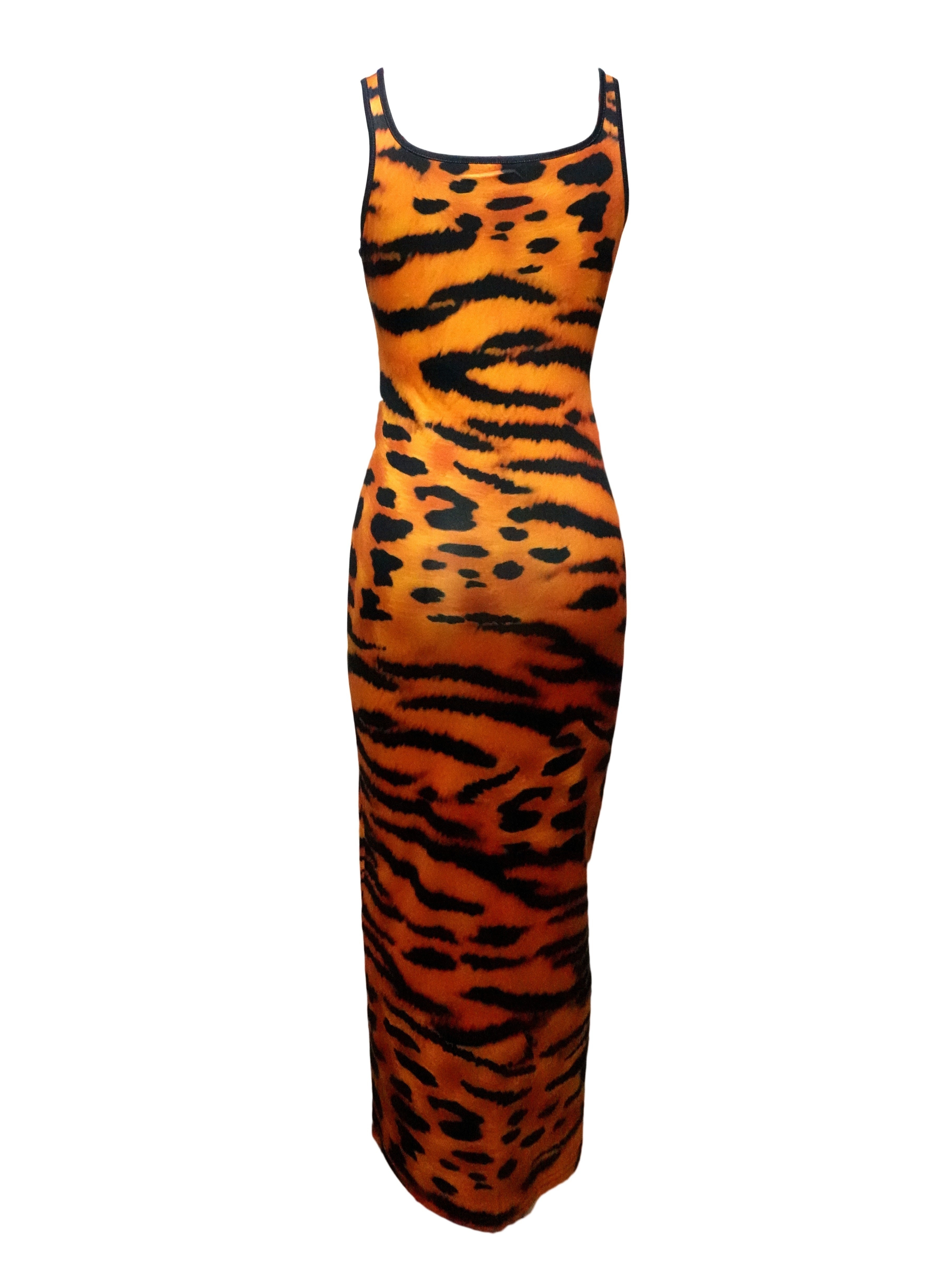 Flirty Tiger Print Cami Dress - Lightweight & Form-Fitting - Perfect for Spring & Summer - Trendy Womens Sleeveless Bodycon Dress