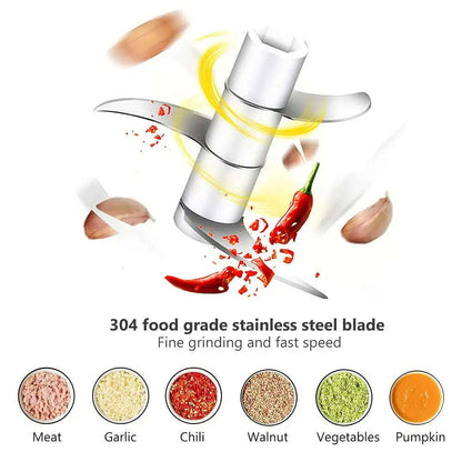 100/300mL Mini Electric Garlic Chopper USB Charging Ginger Masher Machine Sturdy Durable Chili Vegetable Crusher Kitchen Tool