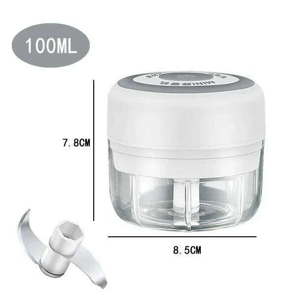 100ml/250ML Manual Meat Mincer Garlic Chopper Rotate Garlic Press Crusher Vegetable Onion Cutter Kitchen Cooking Accessories