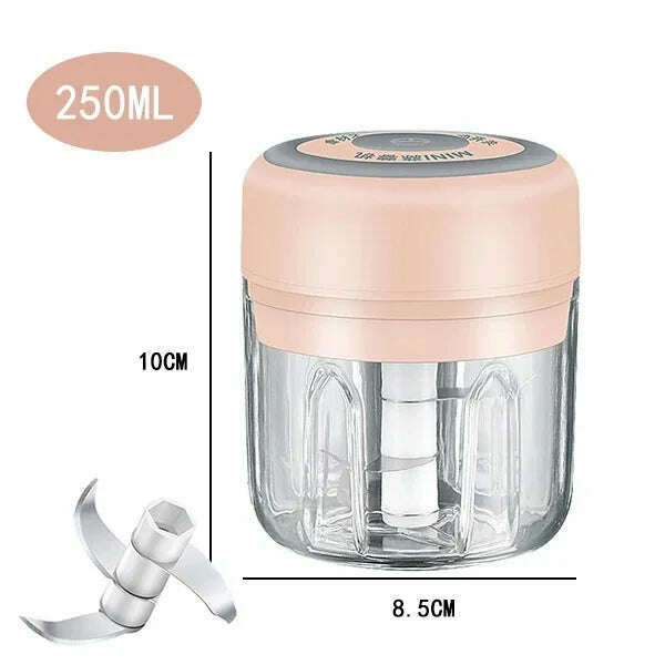 100ml/250ML Manual Meat Mincer Garlic Chopper Rotate Garlic Press Crusher Vegetable Onion Cutter Kitchen Cooking Accessories