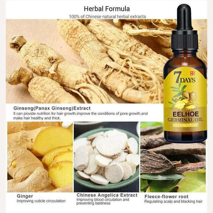 10/20/40ml Hair Growth Serum Oil Dense Regrowth Ginger Hair Care Repair Liquid Essential Anti Loss for Women Men Hair Care