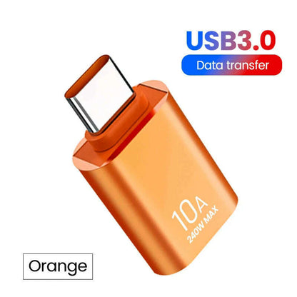 10A OTG USB3.0 To Type C Adapter Fast Charging Data Transfer Type C Female to USB Male Converter For Xiaomi Samsung Macbook poco