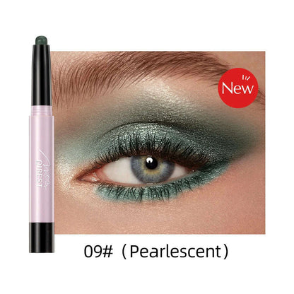 12 Colors Pearlescent Eyeshadow Eyeliner Pencil Waterproof Glitter Matte Nude Eye Shadow Makeup Pigment Silkworm Eyeshadow Pens