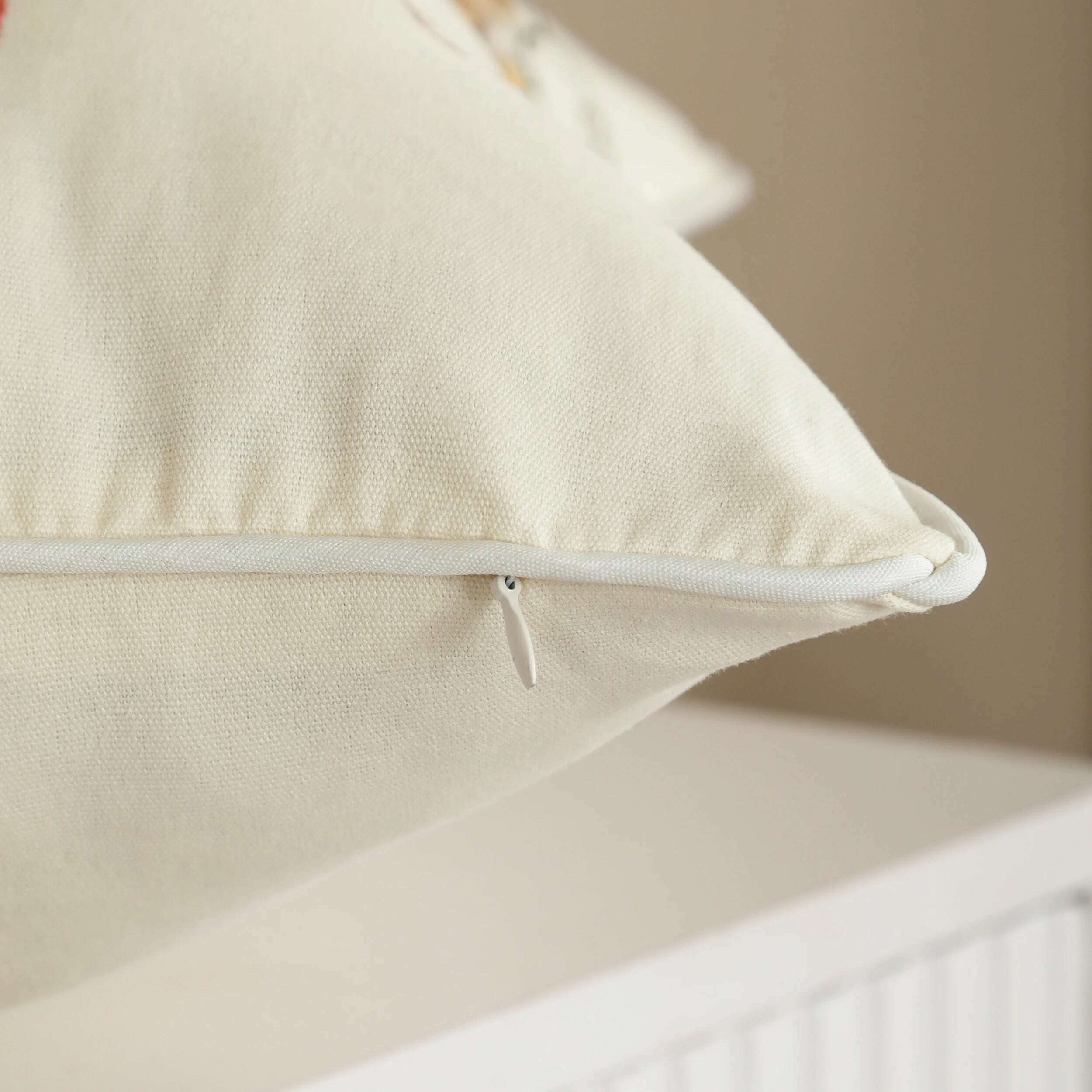 1Pc Decorative Pillowcase Flowers Embroidered Throw Pillow Covers Farmhouse Cotton Pillow Cushion Cases Home Decor