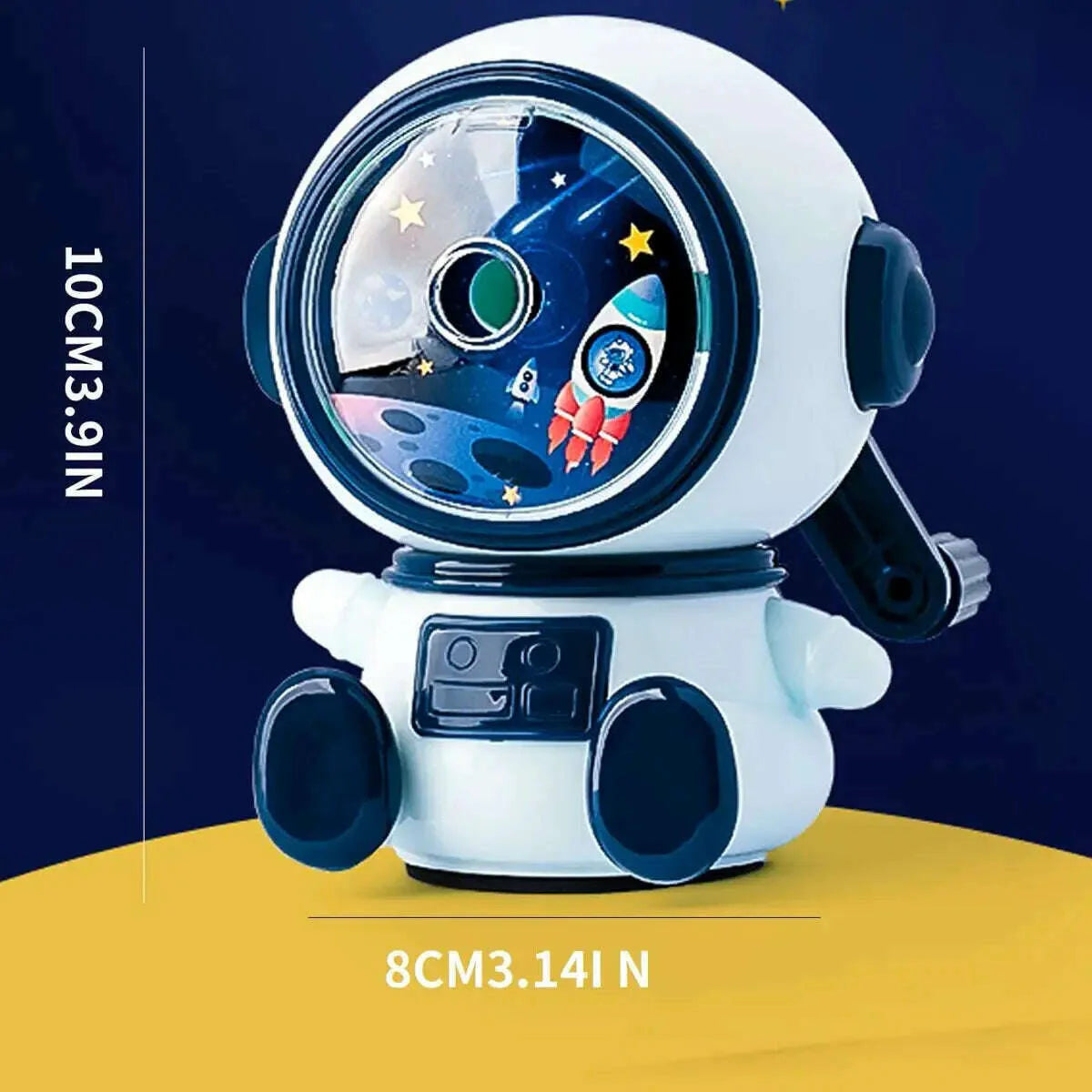 1Pcs Student Cartoon Hand Sharpener Astronaut Shape Sharpener Automatic Pencil Sharpener