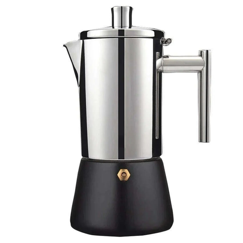 200/300/500ML Thickened Stainless Steel Coffee Pot Mocha Kettle Cuban  Italian Espresso Maker For Gas Stove Or Induction Cooker