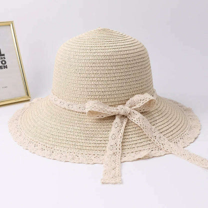 2019 Summer Bow Ribbon Sun Hat Panama Women's Cap Bonnet Beach Straw Hats summer hats for women шляпа соломенная gorro mujer