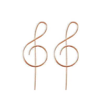 2021 Trendy Music Symbol Earrings for women Simple Treble Clef Note earrings fashionTemperament Female