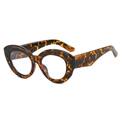 2022 New Fashion Sexy Cat Eye Glasses Women Vintage Stripe Frame Optical Anti-blue Eyeglasses Female Leopard Oculos Spectacles