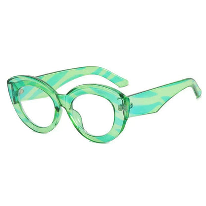 2022 New Fashion Sexy Cat Eye Glasses Women Vintage Stripe Frame Optical Anti-blue Eyeglasses Female Leopard Oculos Spectacles