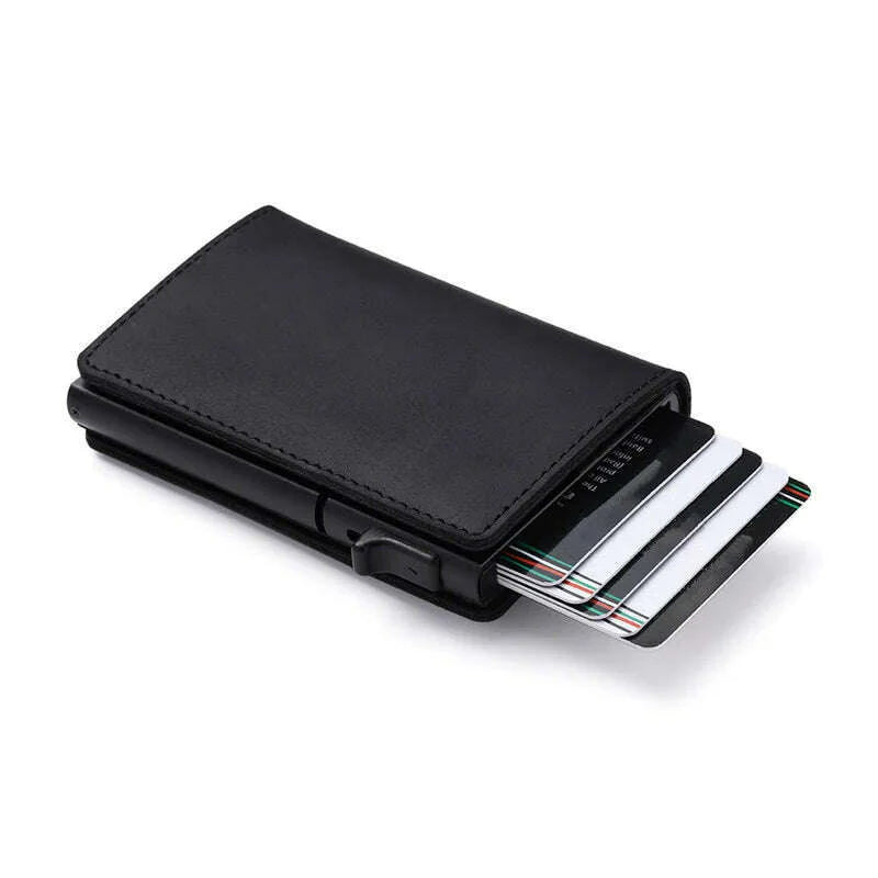 2023 For Apple Airtag Wallet Men Carbon Fiber Fashion ID Credit Card Holder Rfid Slim Airtag Slide Wallet Designer Cardholder