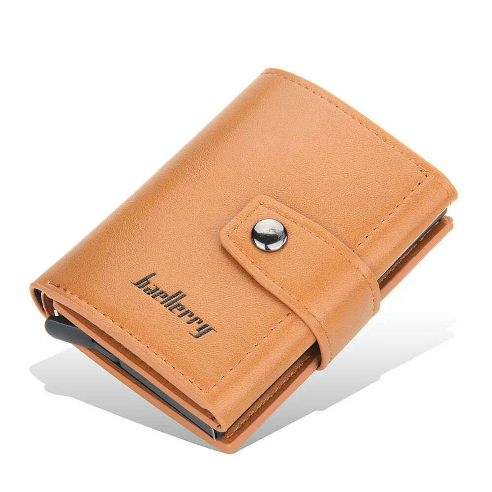 2023 Rfid Men Card Wallets Hasp Small Card Wallets PU Leather Slim Mini Men's Wallet High Qaulity Short Male Purses