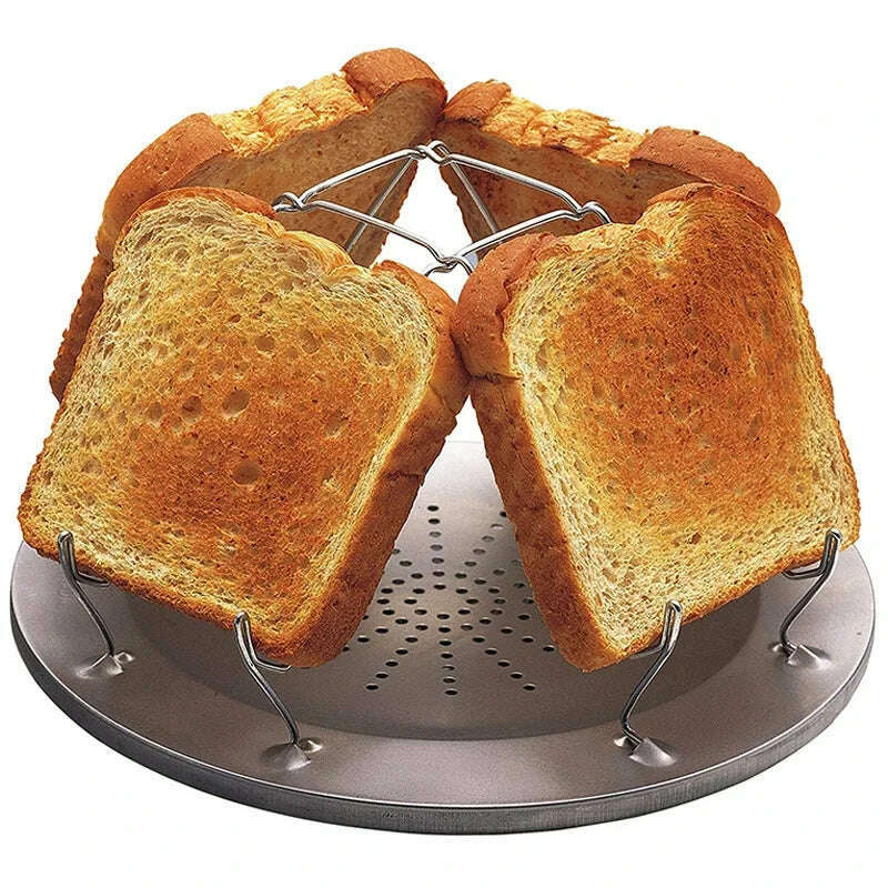 2023NEW Simple Portable Stainless Steel Toaster Outdoor Camping Toaster Folding Portable Grill Multi-purpose Oven grill