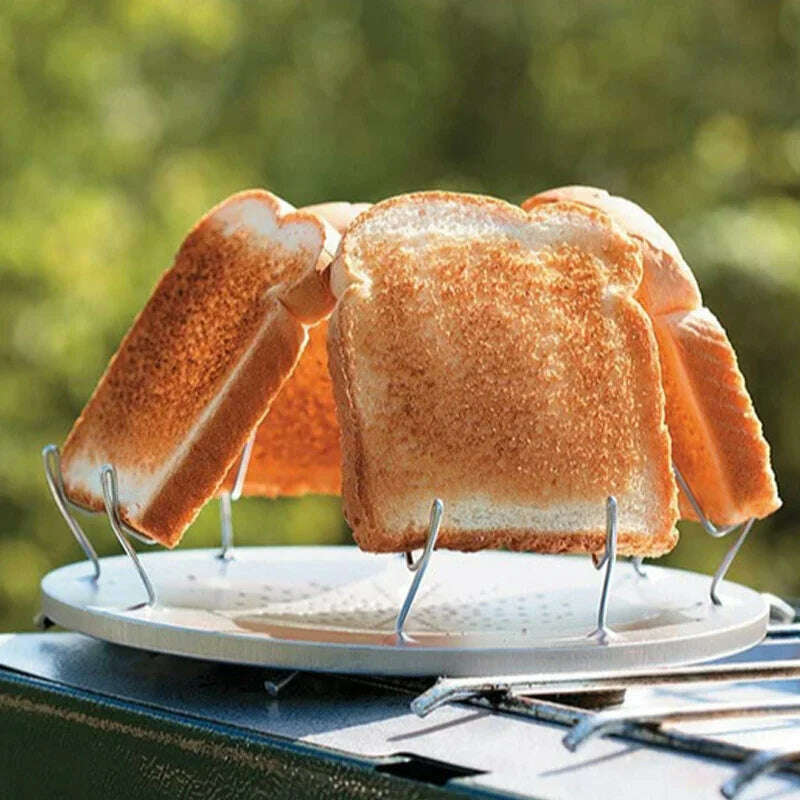 2023NEW Simple Portable Stainless Steel Toaster Outdoor Camping Toaster Folding Portable Grill Multi-purpose Oven grill