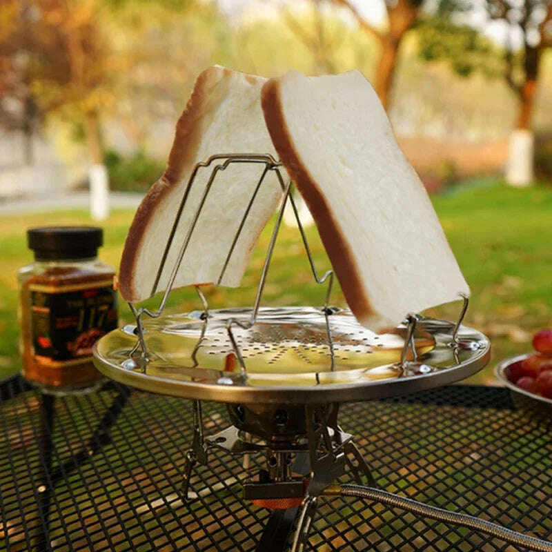 2023NEW Simple Portable Stainless Steel Toaster Outdoor Camping Toaster Folding Portable Grill Multi-purpose Oven grill