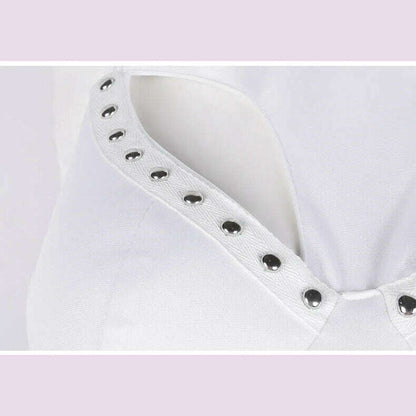 2024 New Jazz Dance Costumes For Women White Loose Kpop Outfits Girls Group Gogo Dancers Dress Nightclub Bar Stage Wear DN17932