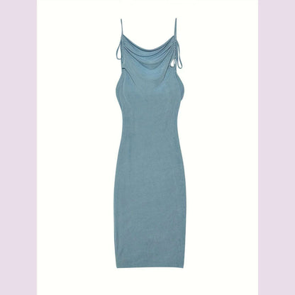 2024 New Summer Fashion Sexy Strapless Hang Neck Temperament Dress