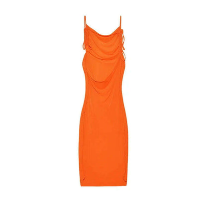 2024 New Summer Fashion Sexy Strapless Hang Neck Temperament Dress