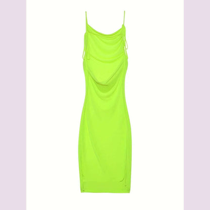 2024 New Summer Fashion Sexy Strapless Hang Neck Temperament Dress