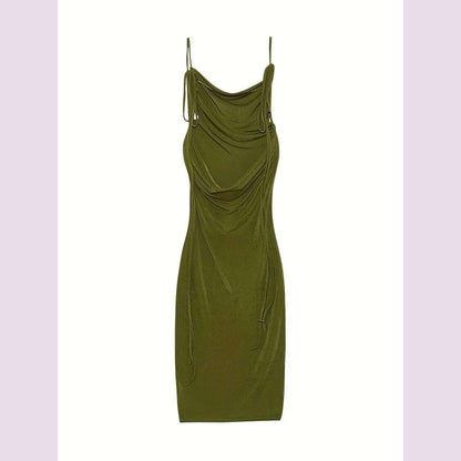 2024 New Summer Fashion Sexy Strapless Hang Neck Temperament Dress