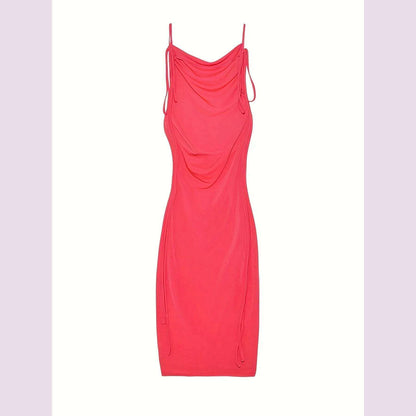 2024 New Summer Fashion Sexy Strapless Hang Neck Temperament Dress