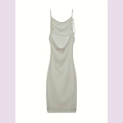 2024 New Summer Fashion Sexy Strapless Hang Neck Temperament Dress
