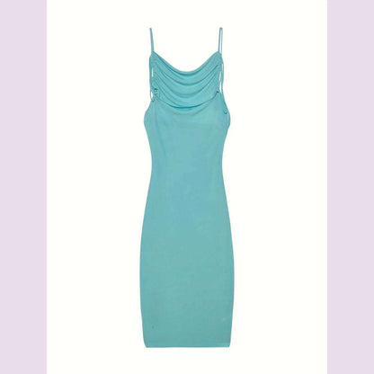 2024 New Summer Fashion Sexy Strapless Hang Neck Temperament Dress