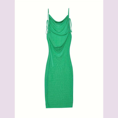 2024 New Summer Fashion Sexy Strapless Hang Neck Temperament Dress